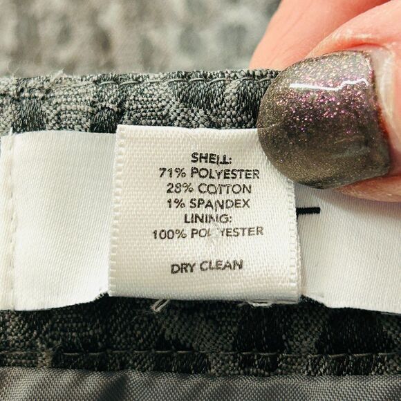 Ann Taylor Skirt Sz 8 Grey Abstract Snake Animal Print Snakeskin Crocodile - Picture 4 of 5